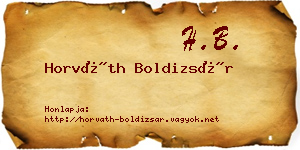 Horváth Boldizsár névjegykártya