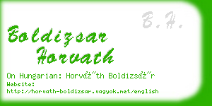 boldizsar horvath business card